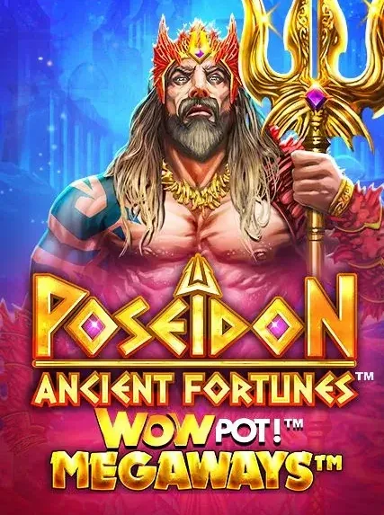Decorative casino game artwork for Trada: Ancient Fortunes Poseidon Wowpot Megaways