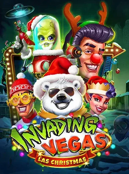 Decorative casino game artwork for Trada: Invading Vegas Las Christmas